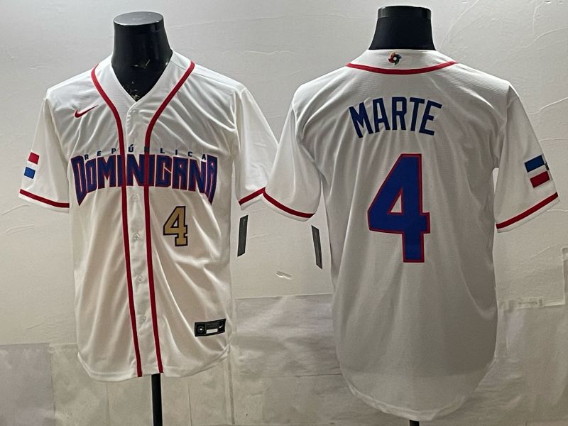 Men 2026 World Cub #4 Marte White Game Nike MLB Jersey style 003->more jerseys->MLB Jersey